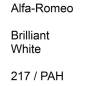 Preview: Alfa-Romeo, Brilliant White, 217 / PAH.